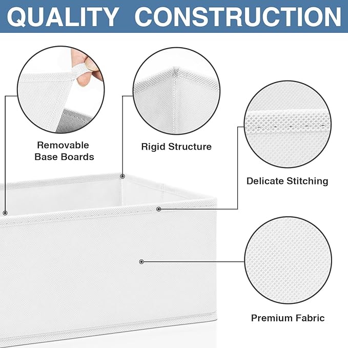 Criusia Drawer Organizer Clothes, 24 Pack Dresser Organizer Bins - Image 5