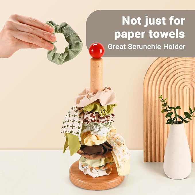 Paper Towel Holder, Wooden Kitchen Roll Stand - Image 6