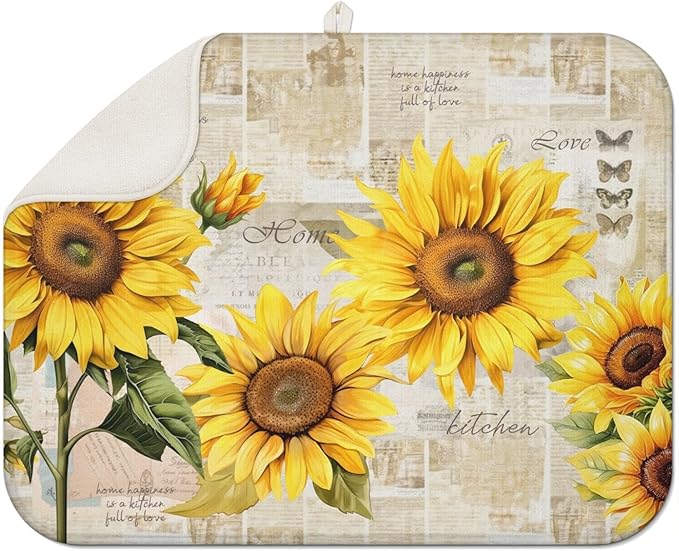 Dish Drying Mat Drainer Pads by Kuyig+Home