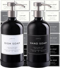 Hand and Dish Soap Dispenser for Kitchen and Bathroom, Stainless Steel Pumps by Verute