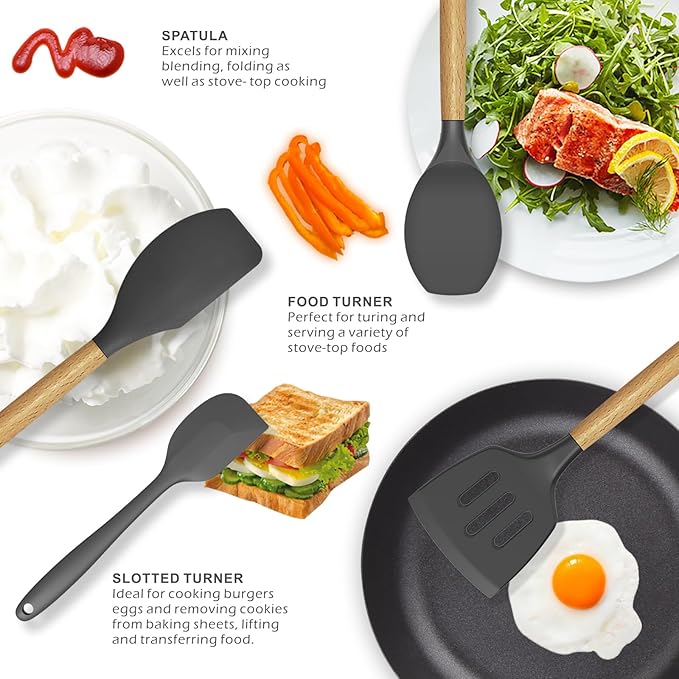 oannao Silicone Cooking Utensils Kitchen Utensil Set - Image 3