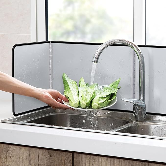 4 Sided Foldable Splatter Guard, Stainless Steel Grease Splatter Screen - Image 7