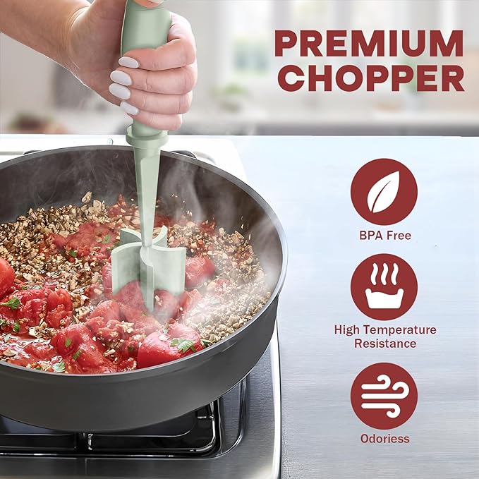 2Pcs Meat Chopper, Hamburger Grinder, Premium Heat Resistant Smasher - Image 5