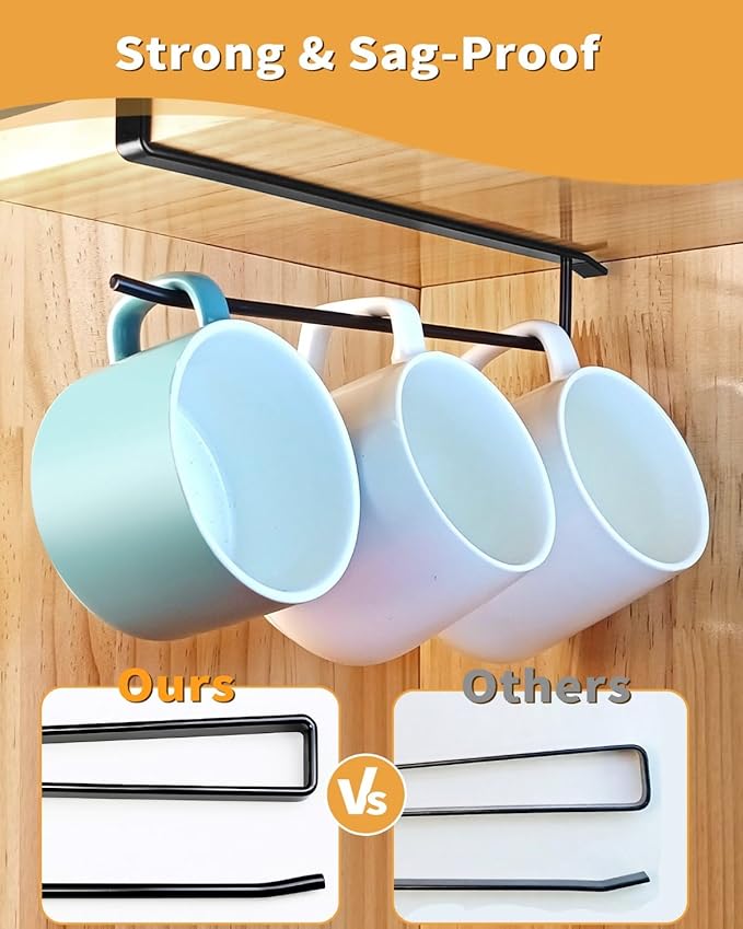 Tumbler Lid Organizer, Bar Hook Fits Various Lids, Horizontal Tumbler Lid - Image 3