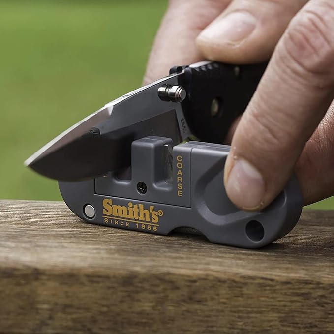 Smith's PP1 Pocket Pal Knife Sharpener Preset Carbide & Ceramic Stone - Image 4