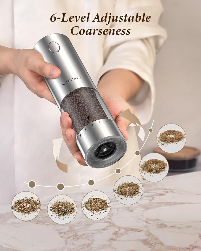 Electric Salt and Pepper Grinder Set - Image 3