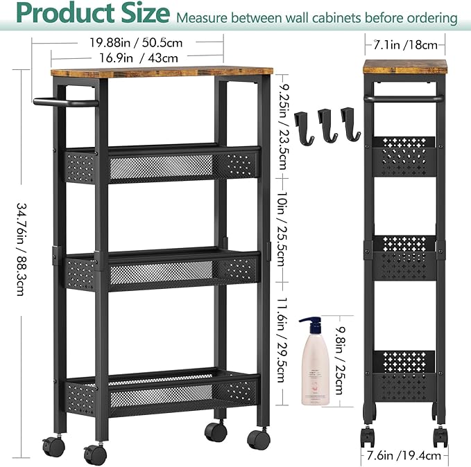 Vivihomety Utility Slim Storage Cart - Image 5