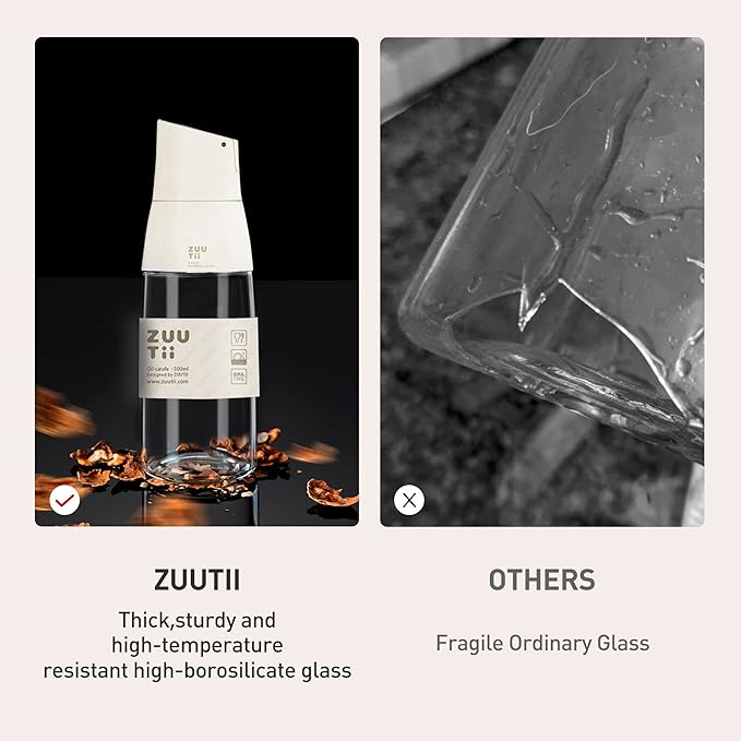 Zuutii Olive Oil Dispenser, Drip Free Spout Oil Container - Image 6