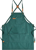 Aoomzoon Canvas Aprons for Men Chef Apron, Work Apron - 16oz Heavy Duty Cross by Aoomzoon