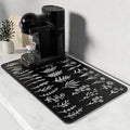 Rnivvi Coffee Mat, Hide Stain Rubber Backed Absorbent Dish Drying Pad by Rnivvi