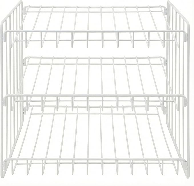 Kitchen Details 3 Tier Can Storage Organizer Rack in White - Image 2