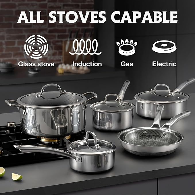 Saute Pan, Hybrid Non Stick 6.5 Quart Everyday Braiser pan, Chicken Fryer - Image 4