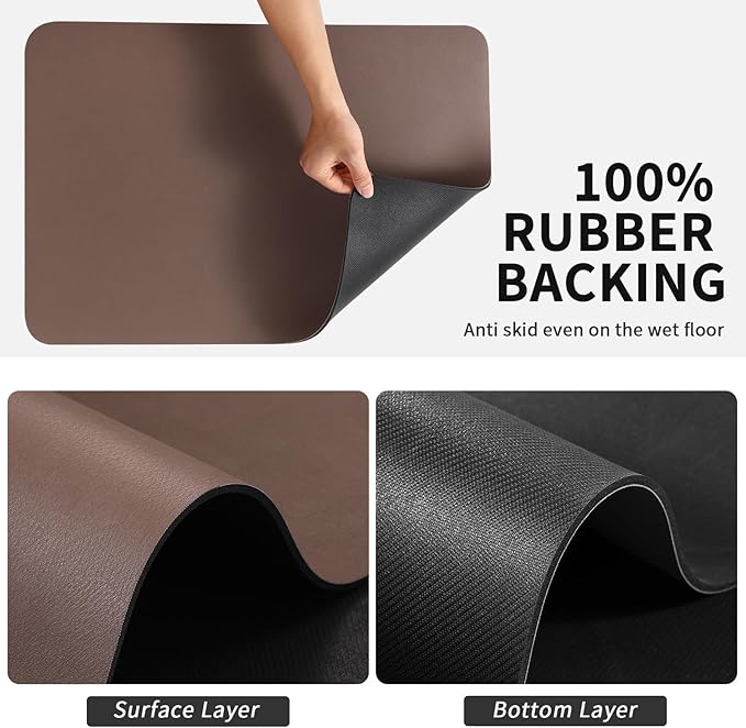 HotLive Dish Drying Mat for Kitchen Counter, Heat Resistant Drainer Mats - Image 5