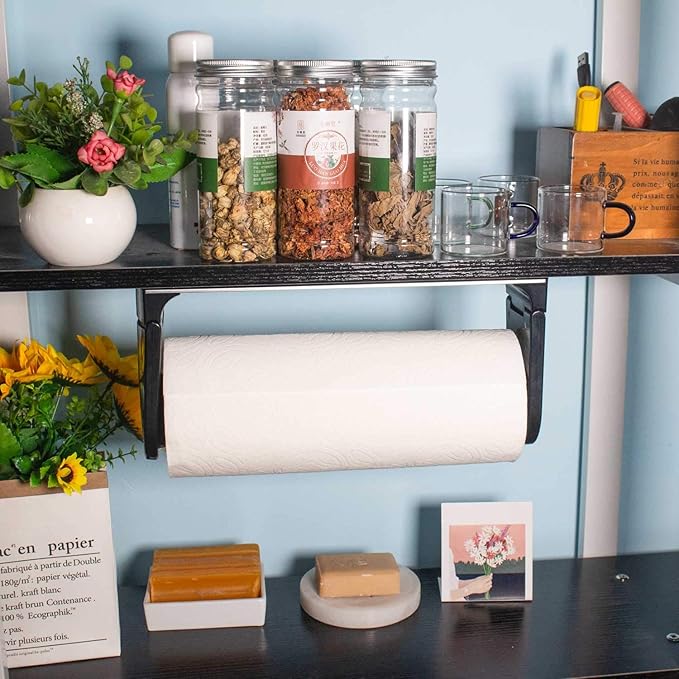 simpletome ONE Hand Tear Paper Towel Holder Under Cabinet Adhesive or Drilling - Image 7