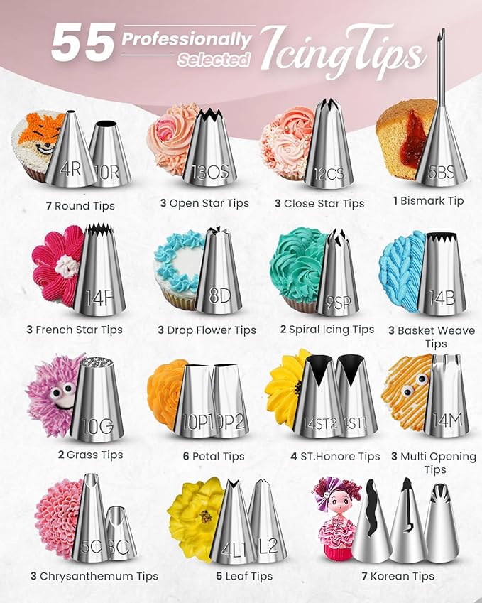 RFAQK 200PCs Cake Decorating Kit - Image 4