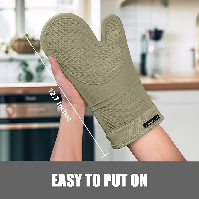 Rorecay 6pcs Oven Mitts and Pot Holders Sets Heat Resistant 500 Degrees - Image 2