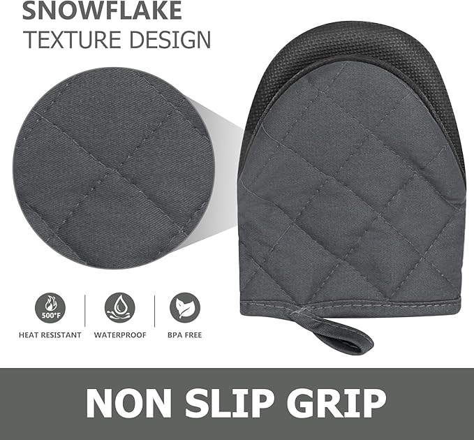 1 Pair Short Oven Mitts - Image 4