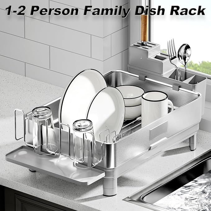 Ewaiira Dish Drying Rack, 304 Stainless Steel Dish Racks - Image 2
