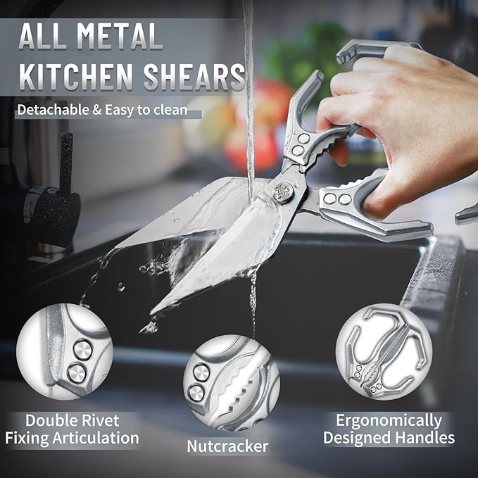 Dream Reach Heavy Duty Poultry Shears Kitchen Scissors Dishwasher Safe - Image 4