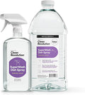 Clean Revolution SuperWash Dish Spray | Starter Kit | Includes 18oz Refillable Trigger Spray Bottle + 64oz Refill Supply | 82oz Total | Compatible with Dawn Powerwash Sprayers | Spring Rain Fragrance