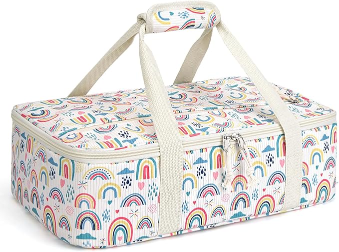 Corduroy Casserole Carrier, Insulated Lasagna Lugger by MIAOJIE