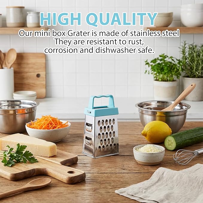 12 Pcs Mini Cheese Grater Stainless Steel Box Grater Professional Fine Coarse - Image 6