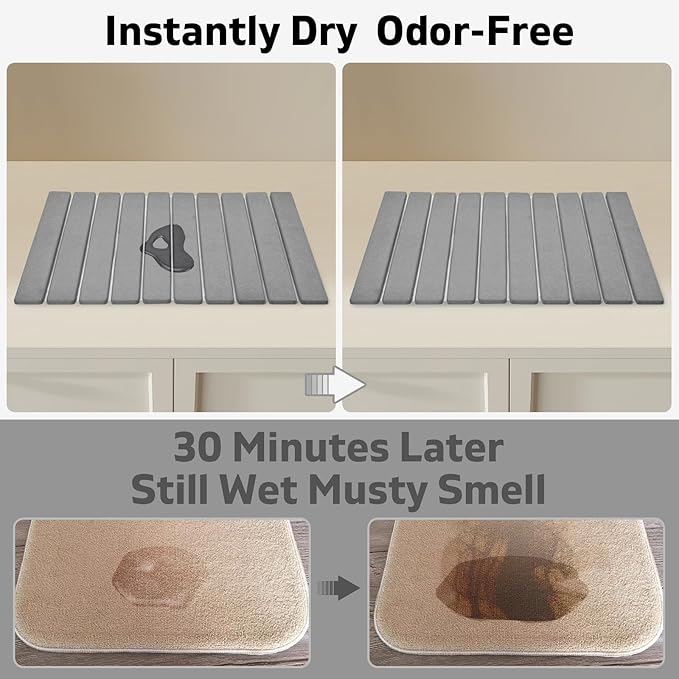Large Stone Dish Drying Mats for Kitchen Counter, Eco-Friendly Absorbent - Image 2
