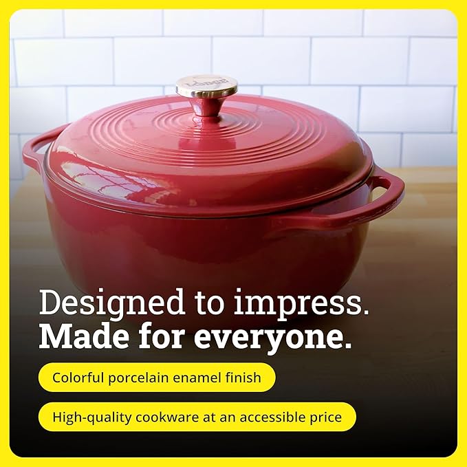 Lodge Essential Enamel Cast Iron Dutch Oven - Image 6