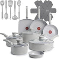 T-Fal Refresh Ceramic Pots and Pans Set, 20-Piece Nonstick Cookware Set by T-falbrand