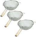 Huji Stainless Steel Fine 8" Double Mesh Food Strainer Colander Sieve Sifter by HUJI