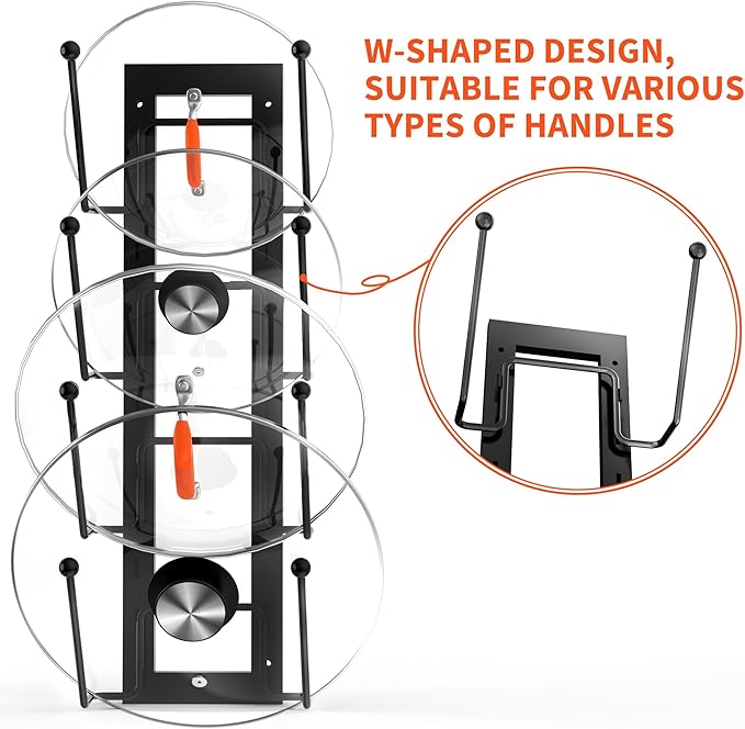 Cisily 8 Layers of Adjustable Pot Lid Organizer Rack - Image 4