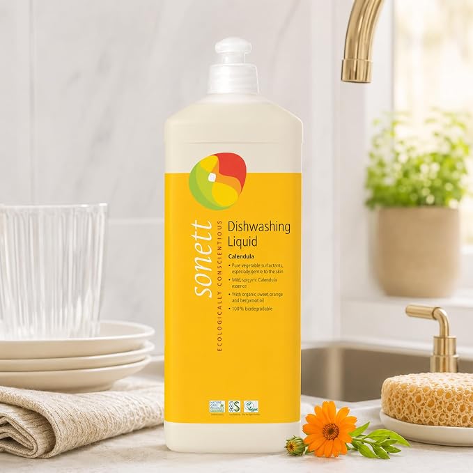 Sonett Organic Dishwashing Liquid Calendula - 34 fl oz (Pack of 1)