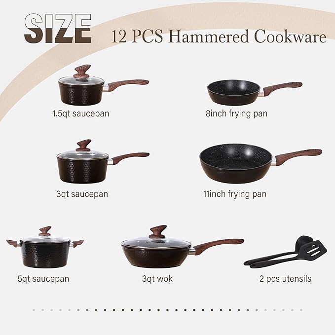 Kitchen Academy Induction Pots and Pans Set Non Stick - Image 7