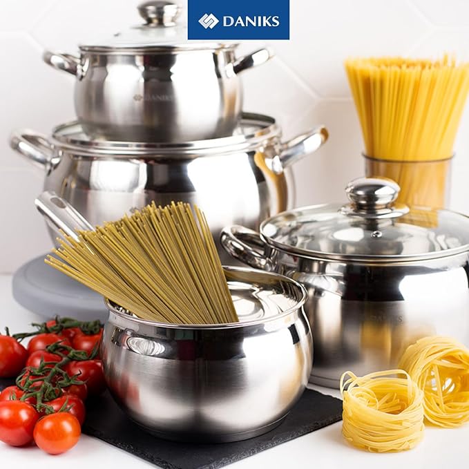 Daniks Classic 4 Quart Stainless Steel Stock Pot - Image 9