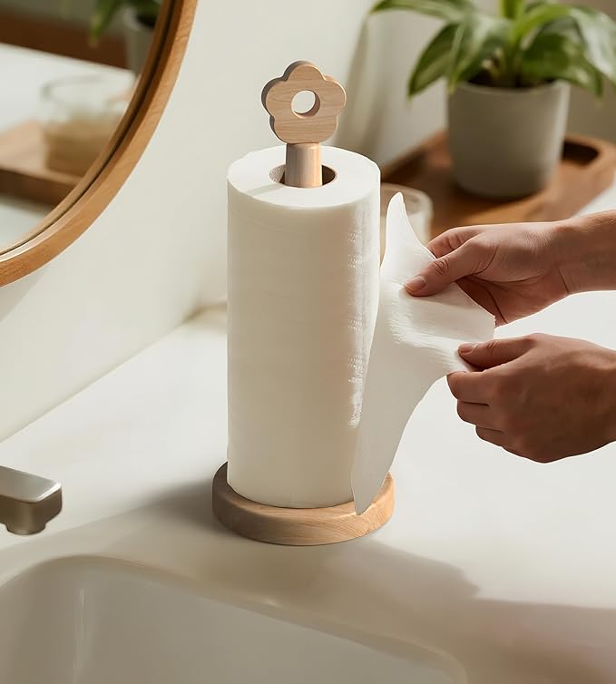 KitchLife Cute Wooden Paper Towel Holder - Image 7