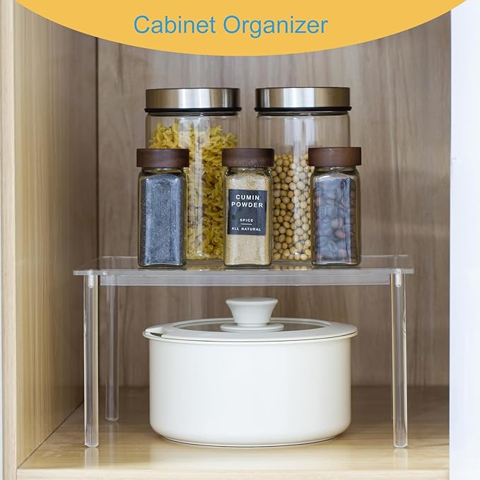 HENABLE 1 Pack Acrylic Cabinet Organizer, Kitchen Countertop Counter Organizer - Image 3