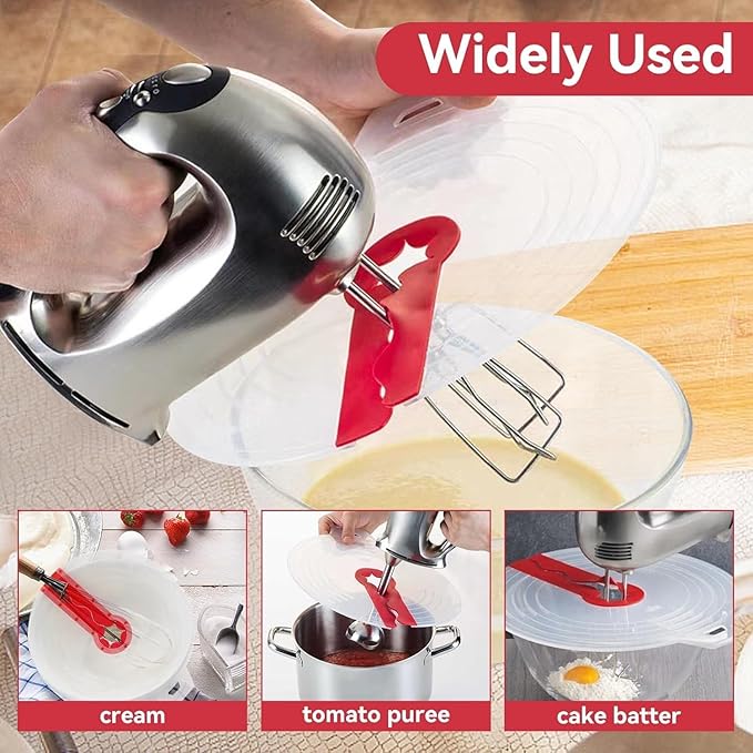 Silicone Mixing Bowl Splatter Guard, Modern Style, Dishwasher & Microwave Safe - Image 2