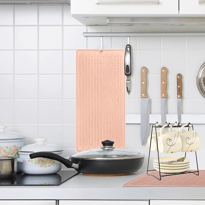 GeeRic Dish Drying Mats, Heat-resistant Silicone Mat - Image 7