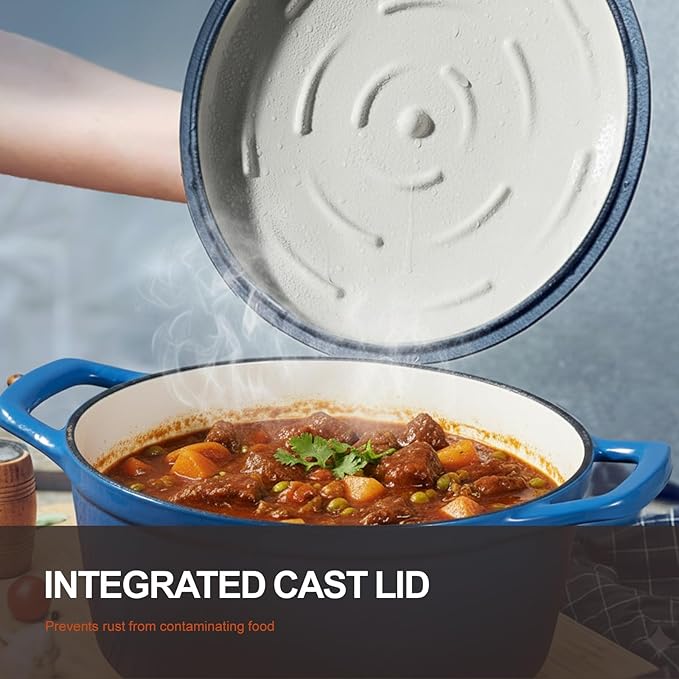 Overmont Enameled Cast Iron Dutch Oven - Image 2