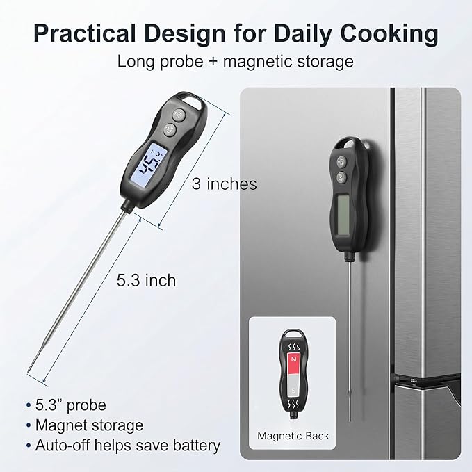 Meat Thermometer Digital with Backlight – Instant Read Food Thermometer - Image 9