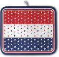 4th of July Dish Drying Mat for Kitchen Counter Patriotic Red White Blue Stars by Kwlegh
