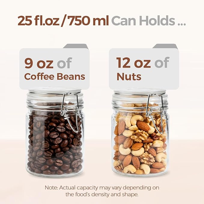 ComSaf 6-Pack 25oz Straight Sided Glass Jars - Image 5