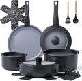 Ammeloo 18-Piece Ceramic Pots and Pans Set Non Stick, Non Toxic Cookware Set by Unknown
