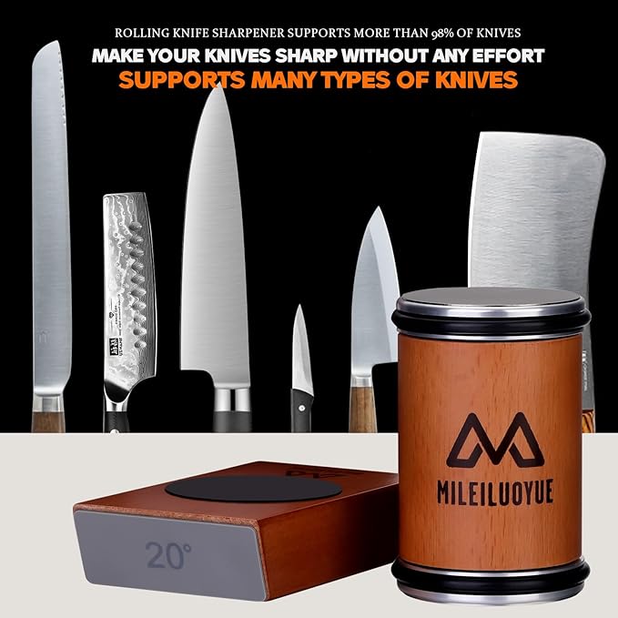 Knife Sharpener Tool Rolling Knife Sharpener Kit, Ceramic Disc Sharpeners Are - Image 7