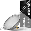 Walfos 7.8 Inch Fine Mesh Strainer, Premium Stainless Steel Colanders and by Walfos