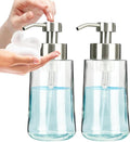Foaming Hand Soap Dispenser Set, 16 oz Large Glass Soap Dispenser, Foam by DOILIESE
