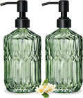 COHOSEGE 17 Oz Green Glass Kitchen Soap Dispenser by COHOSEGE