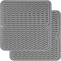 ZLR 2 Pcs Silicone Dish Drying Mat 12" x 12" Square by ZLR