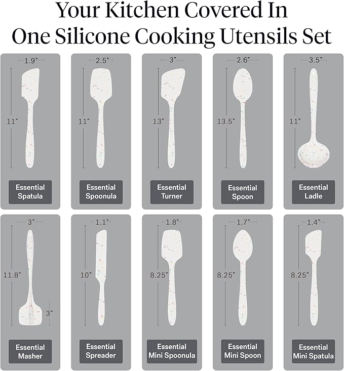 GIR: Get It Right 10-Piece Silicone Ultimate Kitchen Utensil Set – Spatulas - Image 3
