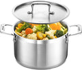 Stainless Steel Stockpot with Lid 5 Quart, Durable 18/8 Stainless Steel by Unknown